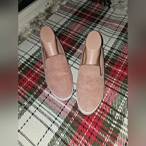 BIRDIES 'The Swift' Sneakers Soft Pink Corduroy 11 PRE-OWNED! NICE!!